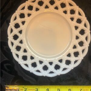 Vintage Westmoreland white milk glass plate